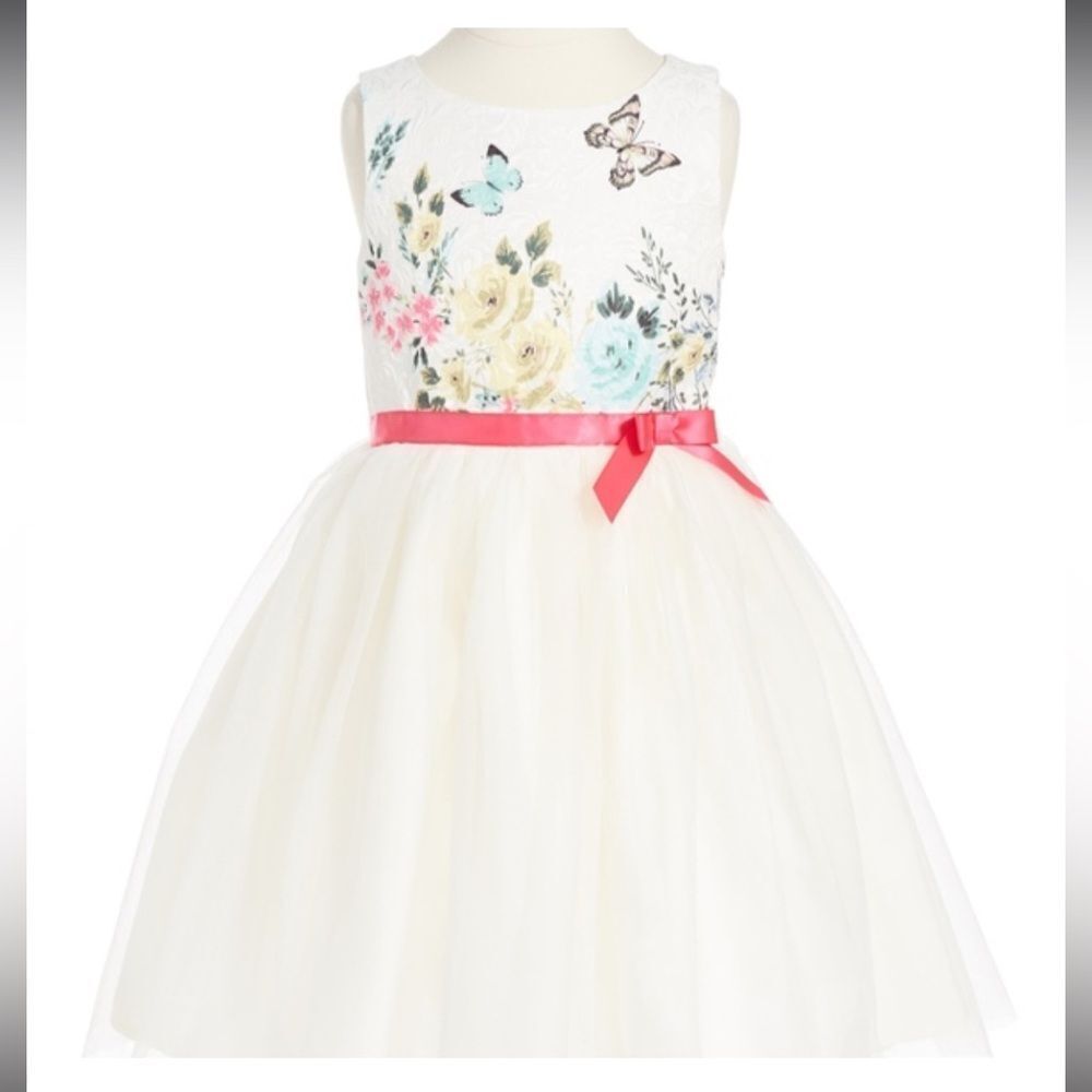 Ruby & Bloom Floral Butterfly Fit and Flare Dress Size 4